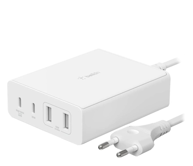 BELKIN Ładowarka 108W 4-porty GaN 2xUSB-A 2xUSB-C WCH010vfWH - 1082673 - zdjęcie